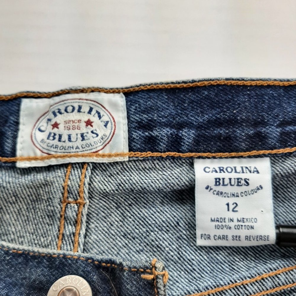 Carolina Blues Women's Relaxed Fit Mom Jeans Size 12 Dark Wash Denim High Rise - Picture 7 of 7